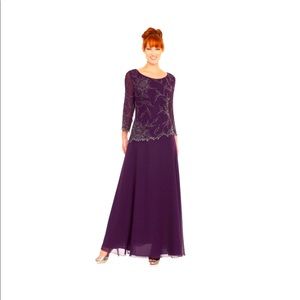 Formal mother of the groom, plum dress size 24